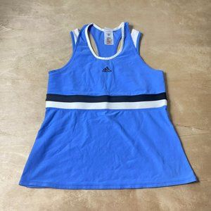 Adidas Women's Athletic Workout Tank Top Blue White  Black Women's Sz L